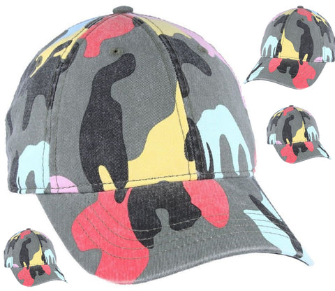 Mens Baseball Cap Unisex Camouflage Multi Cotton 6 Panel Dad Handmade Caps Hat - House Of Fashion Wear