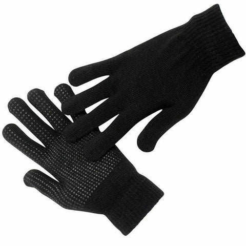Men's & Ladies 3 Pairs Black Magic Thermal Gloves With Gripper Winter Warm One Size /S/M/L - House Of Fashion Wear