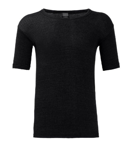 2 PACK Men's Black Half Sleeve Shirt Fleece Lined Long Johns Top Winter Warm Gym Casual Wear - House Of Fashion Wear
