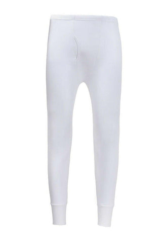 2 Pairs Mens White Bottoms Fleece Lined Long Johns Leggings Thermal Casual Pants - House Of Fashion Wear