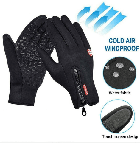 Touch Screen Gloves Unisex Zipper Winter Sports Skiing Windproof Warm Cold-Proof Motorcycle Riding Adults Touchscreen Thermal Ski Gloves - House Of Fashion Wear