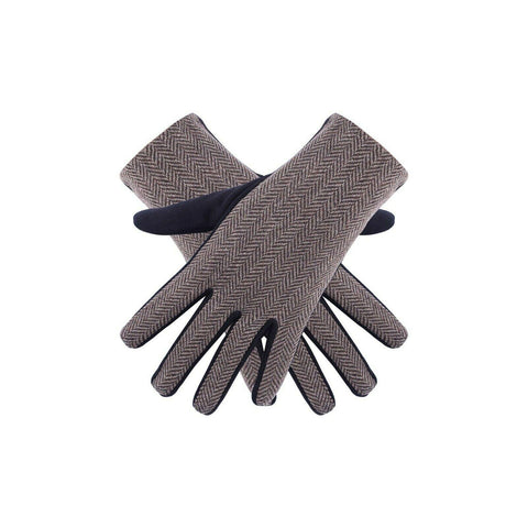 Mens Khaki & Black Winter Gloves Soft Genuine Winter Warm Gloves Thermal Windproof Cold - House Of Fashion Wear