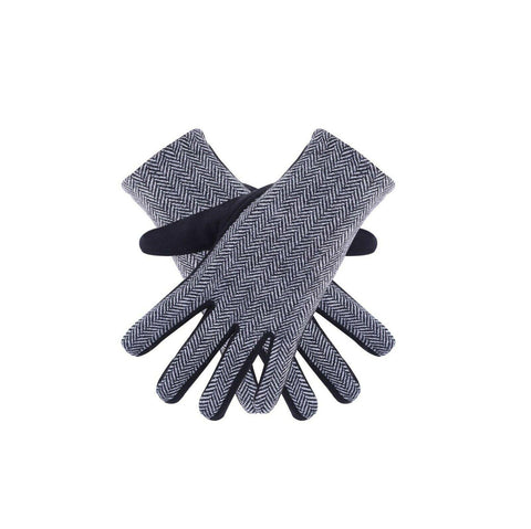 Mens White & Black Winter Gloves Soft Genuine Winter Warm Gloves Thermal Windproof Cold - House Of Fashion Wear
