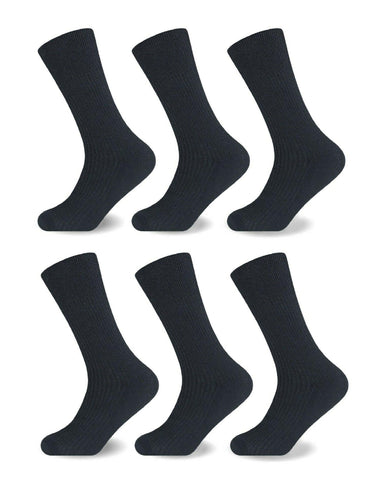 Mens Non Elastic Socks Cotton Socks Running Socks Full Casual Black 6 Pairs Sports Socks Comfortable Sneakers Socks Flats Boat Shoes Loafers 6-11 - House Of Fashion Wear