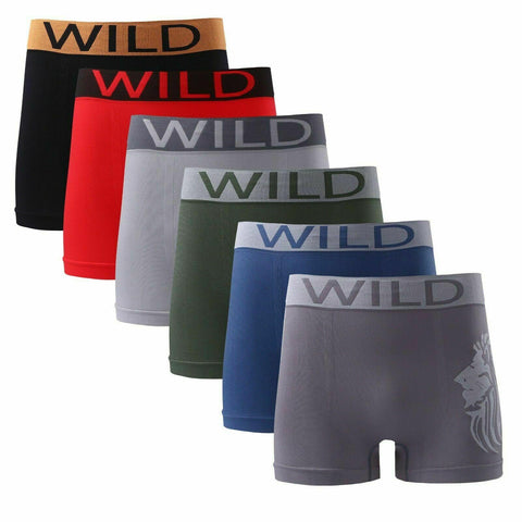 3 Pack Mens Boxer Trunks Seamless Adult Underwear Shorts Designer Wild Underpant - House Of Fashion Wear