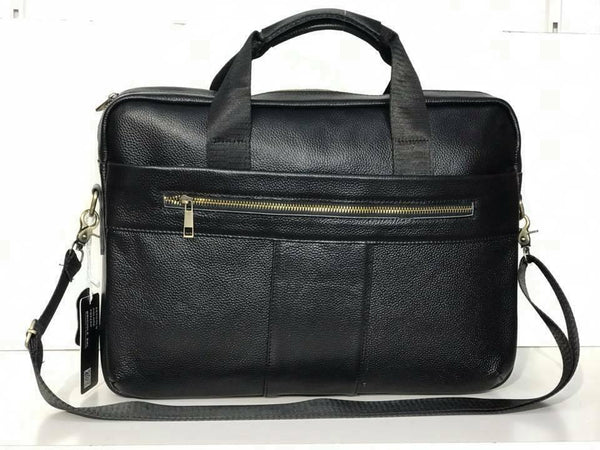 Laptop Bag Real Leather Briefcase Messenger Shoulder Office Brown Women Men - House Of Fashion Wear