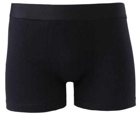 1 Pair Mens Black Plain Boxer Shorts Classic Trunks Underwear Seamless Stretch Short - House Of Fashion Wear