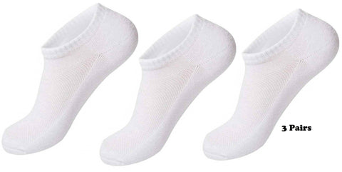 Mens Trainer Liner Ankle White Socks Cotton Rich Low Cut Sports Socks Size UK 6 - 11 - House Of Fashion Wear