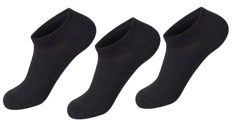 Mens Trainer Liner Ankle Black Socks Cotton Rich Low Cut Sports Socks Size UK 6 - 11 - House Of Fashion Wear