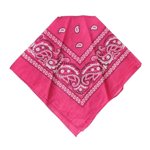 Bandana Head Hot Pink Tie Neck Wear Adult Scarf Wrist Wrap Head Band Cotton Bandana - House Of Fashion Wear