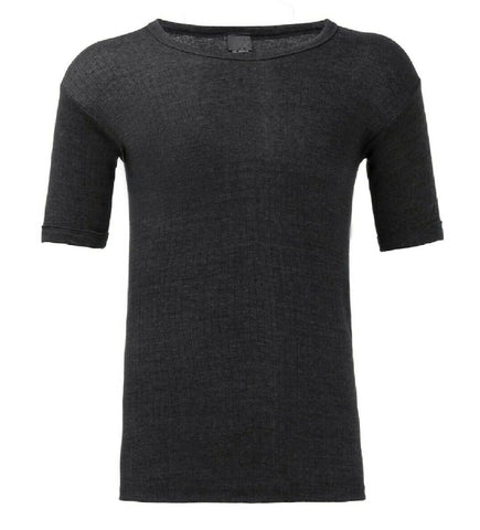 Men's Grey Half Sleeve Shirt Fleece Lined Long Johns Top Winter Warm UK S-2XL - House Of Fashion Wear