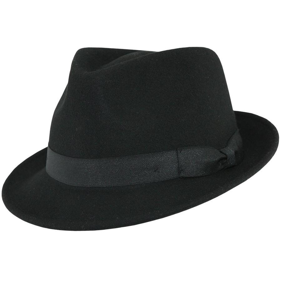 Men's Crushable Hat Wool 100% Trilby Unisex Elegant Waterproof