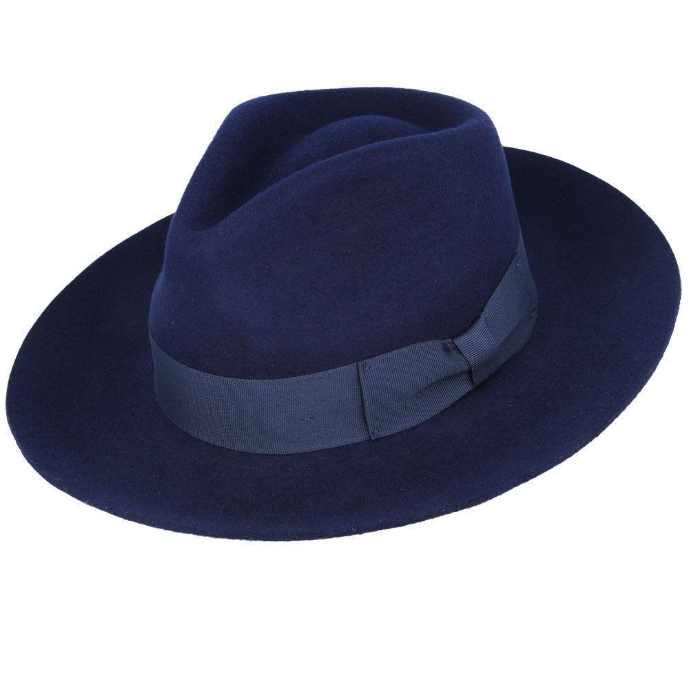Fedora Hat 100% Wool Men's Gladwin Bond Grace Snap-Brim Unisex Trilby Hat  Waterproof & Crushable Handmade With Grosgrain Band Al Capone