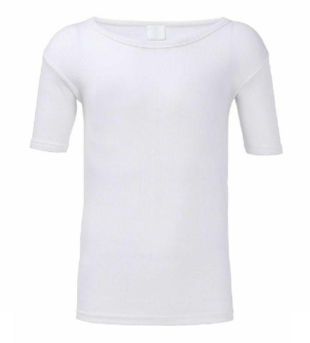 Men's White Half Sleeve Shirt Fleece Lined Long Johns Top Winter Warm UK S-2XL - House Of Fashion Wear