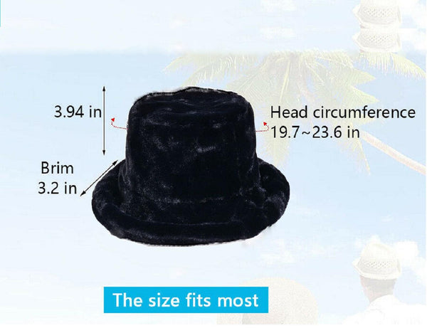 Fluffy Bucket Hat Soft Plush Festival Bright Colour Fisherman Hat Mens  Womens Cap Rave Dance Sun Winter Faux Fur Foldable Hat