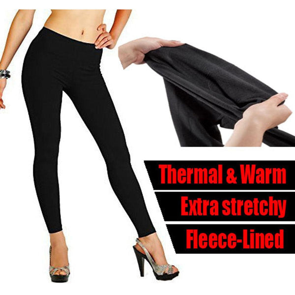 Thick Fur Fleece Lined Legging Womens Thermal Winter Sports Gym