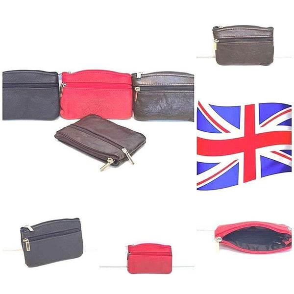 Women's Men Coin Wallet Mini Small Real Leather Bag Pouch Key Purse Zip - House Of Fashion Wear