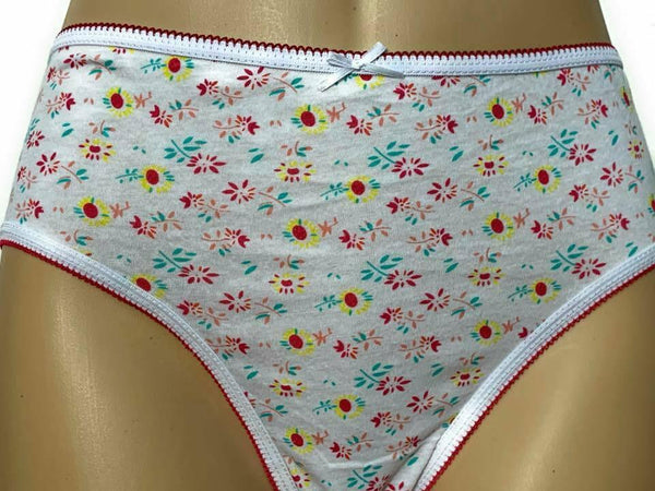 Women Underwear Bikini Briefs Floral Print Panties Knickers Cotton 12 Pack S M L - House Of Fashion Wear