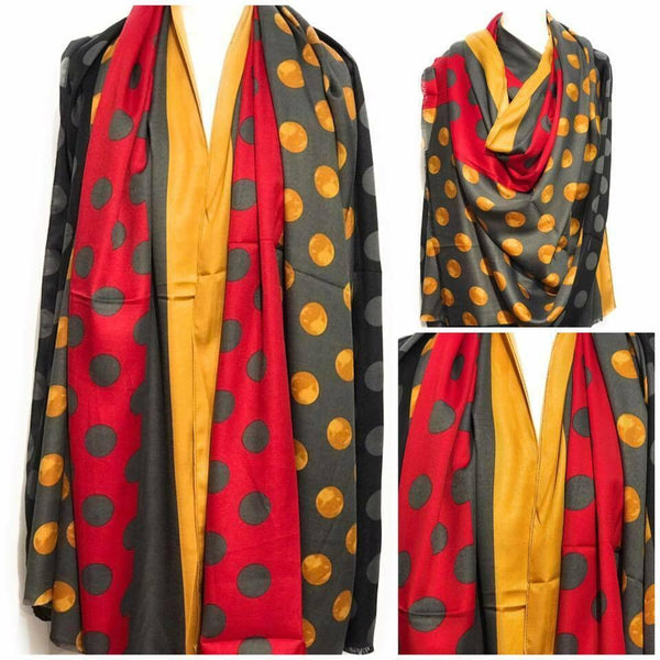 Polka Dot Print Ladies Scarf Women Shawl Pashmina Stole Blanket Wrap Winter - House Of Fashion Wear