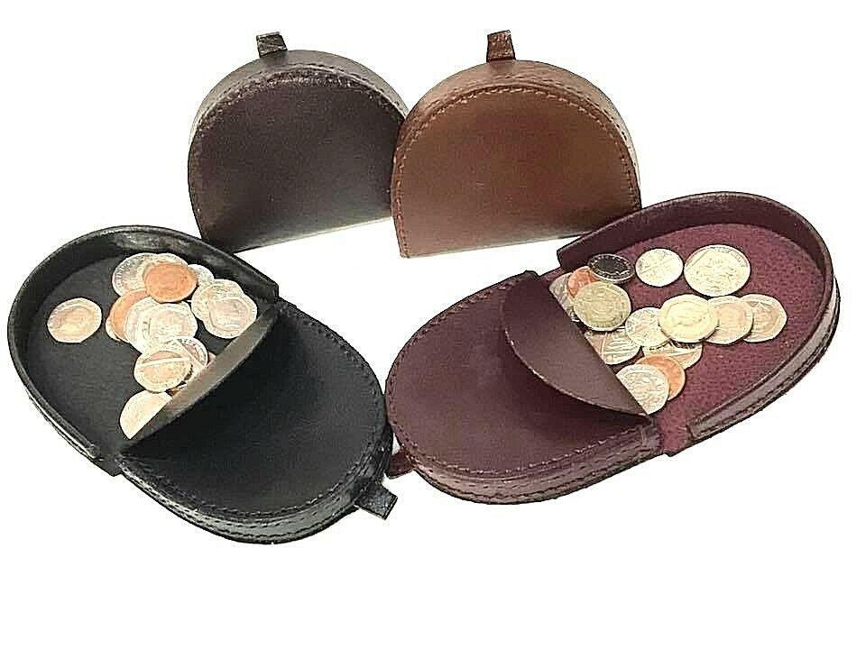 Men Coin Tray Real Leather Change Wallet Purse Handy – House Of